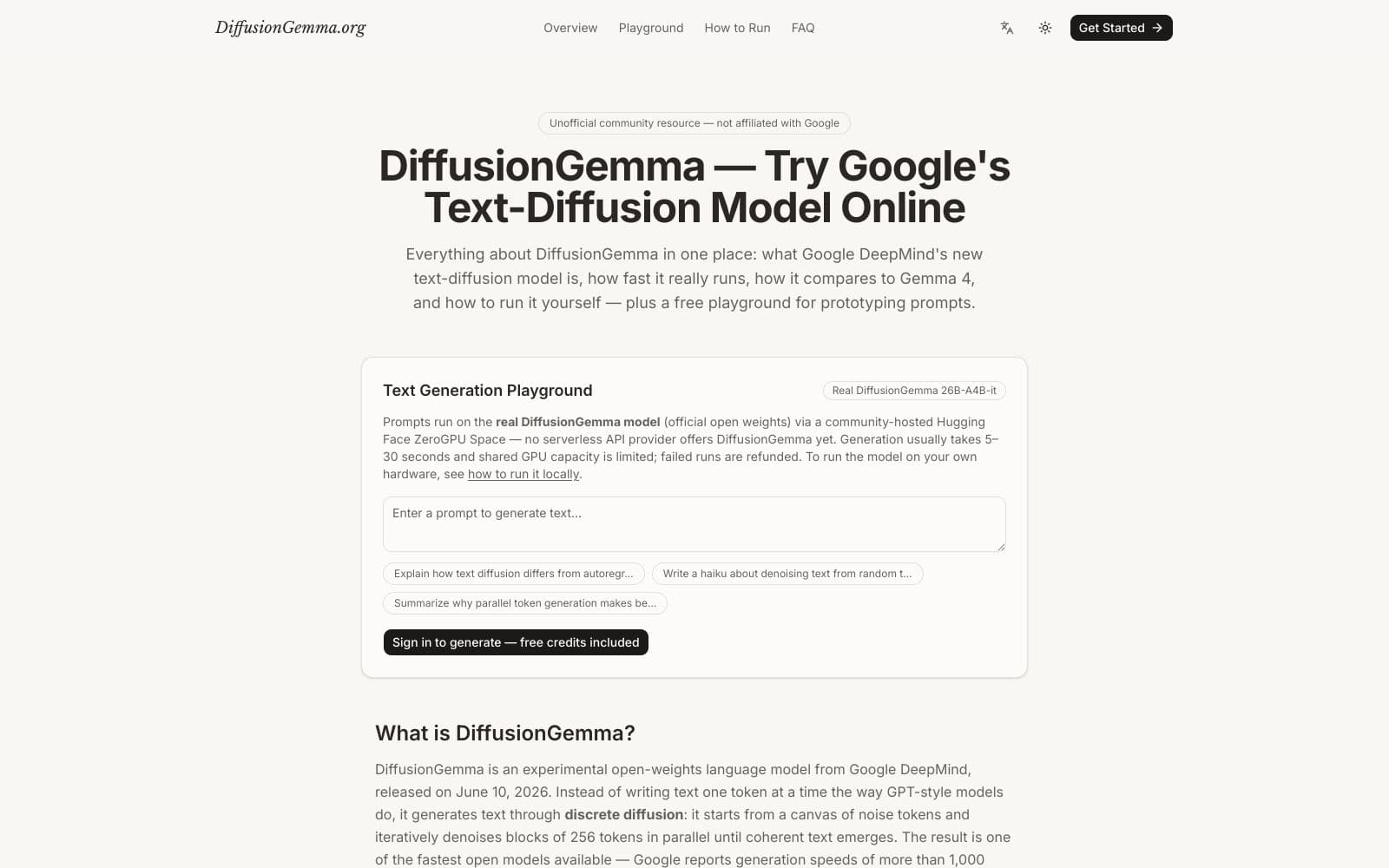 DiffusionGemma.org