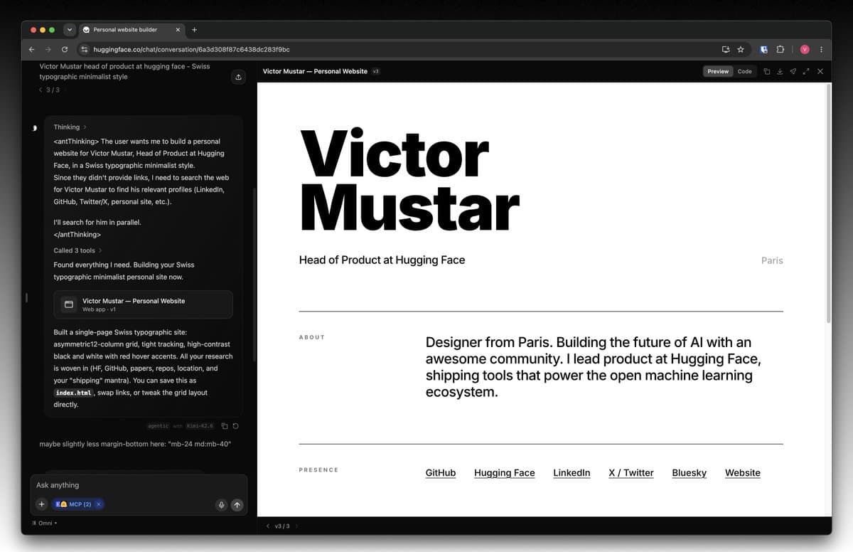 Victor Mustar Personal Website