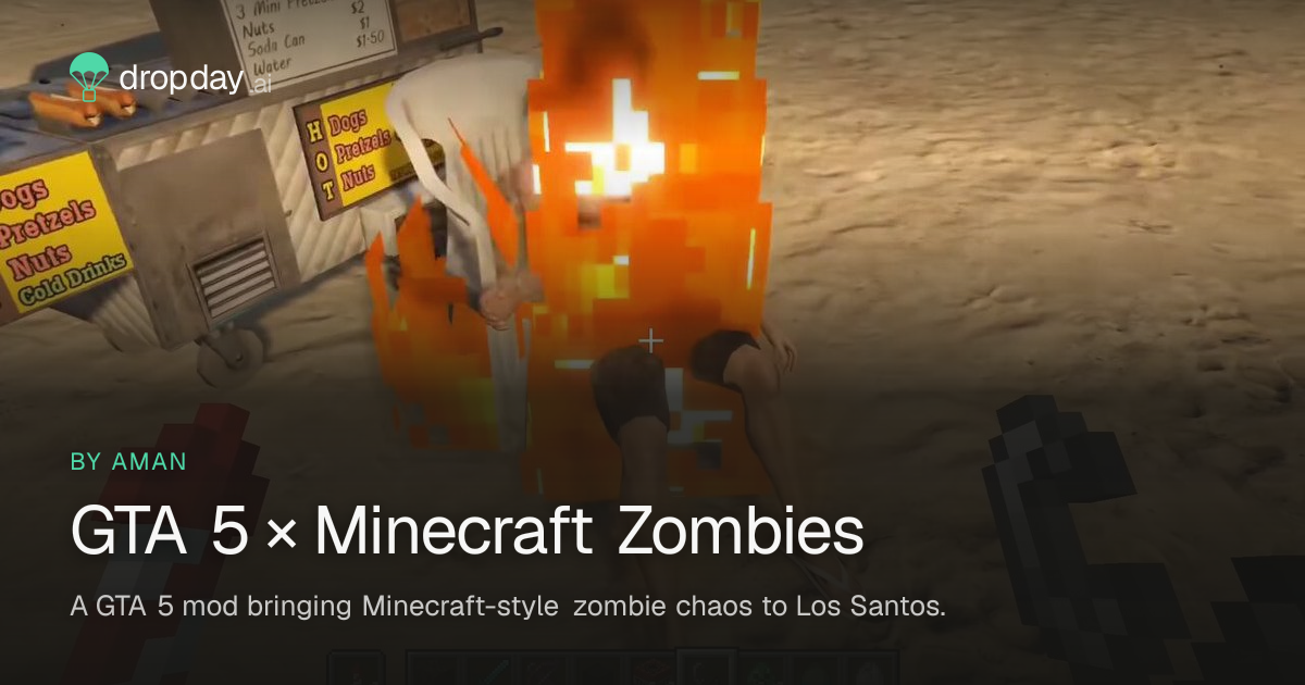 GTA 5 × Minecraft Zombies — Dropday.ai