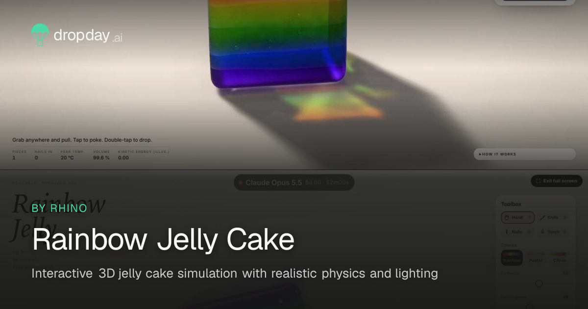 Rainbow Jelly Cake — Dropday.ai