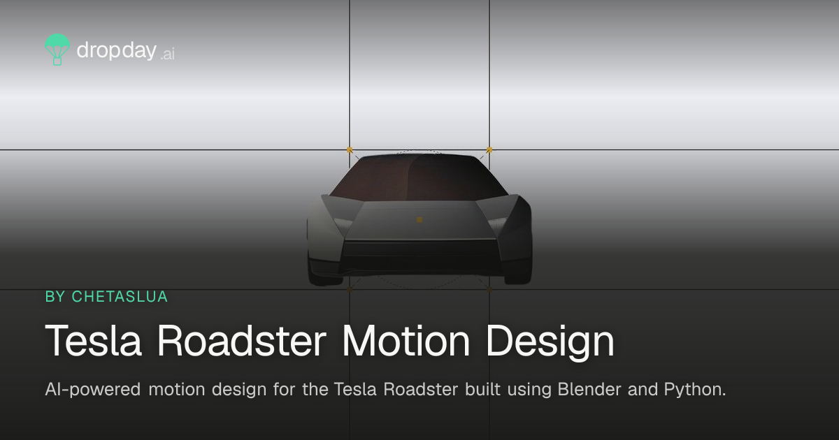 Tesla Roadster Motion Design — Dropday.ai